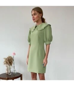 Casual Doll Neck Puff Sleeve A-Line Mini Dress High Waist Solid Color Wholesale Dresses SD58854 -OTIS Clothing Shop 01488257 dce9 4927 a290 9e27f03daacd O1CN01UWApJX1dqUdiNc2nH 3020913787 0 cib