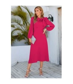 Round Neck Bowknot Elegant Lantern Sleeves A-Line Retro Dress Wholesale Dresses SDN537251 -OTIS Clothing Shop 03829af0 8dca 4370 865c 0843b3bc14b2 3f21a837e13e50188807afeade734eee