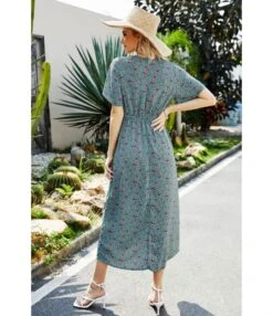 Sexy V Neck Rose Print Split Midi Dress Loose Casual Short Sleeve Wholesale Dresses SD55506 -OTIS Clothing Shop 08146296 6d86 4afd a2f3 c86aff6978f0 E64007E74FDECE1BBF85A9396142C3B2