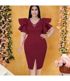 Sexy V-Neck Ruffle Sleeves Beaded Party Bodycon Mini Dress Wholesale Dresses SDN562652 -OTIS Clothing Shop 0944e118 f26e 4e48 8877 ffcdface375f 97fa0362f674f334d55777864a7bddd2