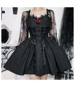 Dark Three-Dimensional Floral Lace Long-Sleeved A-Swing Princess Dress Wholesale Dresses SDV464254 -OTIS Clothing Shop 09a16c59 bd0c 43c9 8644 d3944ad0b263 94e2f2621213c52f9f2bfeddc9a2abb9