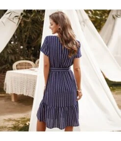 Sexy V-Neck Striped Dress Casual Short Sleeve Lace Up Wholesale Dresses SDN560302 -OTIS Clothing Shop 09b8e7ae fc21 4640 8809 d9f1a4786f5c 5c135030f88ace4931de0fade7c9f259