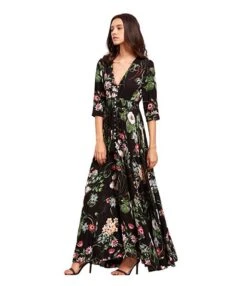 Printed Retro V-Neck Wide Hem Slit Design Wholesale Maxi Dresses Vacation Dress Trendy SD204093 -OTIS Clothing Shop 0bb88033 1f84 4452 9e89 0c77e1394b1e B0DFC058AB08FAE53F3A0B194D0C2C37