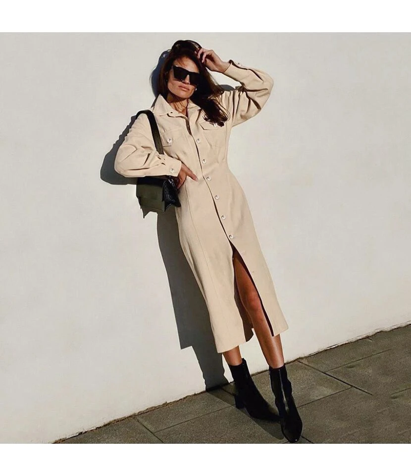 Pocket Button-Down Slim Fit Commuter Lapel Belt Shirt Dress Wholesale Dresses SDV463842 9 Pocket Button-Down Slim Fit Commuter Lapel Belt Shirt Dress Wholesale Dresses SDV463842 - Image 7