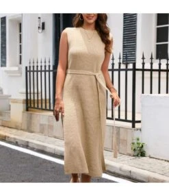 Round Neck Knitted Dress Commuter Slit Dress Wholesale Dresses N4623052600006 -OTIS Clothing Shop 0cfda6ab87b94700b19db01300a4c769 4