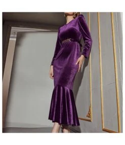 Long Sleeve Slim Elegant Fish Tail Velvet Dress Wholesale Dresses SDN536960 -OTIS Clothing Shop 0d771bb9 48c8 4538 b5f2 87ea24879976 43d4edc3b9544e7d90c83235ff4a85e4
