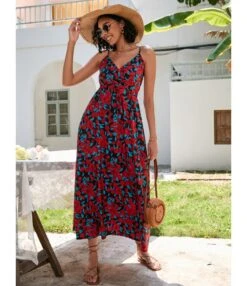 Printed Sling Nipped Waist Mid-Length Swing Floral Dress Vacation Wholesale Dresses SDN533573 -OTIS Clothing Shop 0fe29f2d bb67 44eb 8eb9 359587a597ba b563834327555ecc06aa68f08dafc555