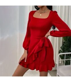 Square Neck Puff Sleeve Long Sleeve Ruffle Slim Dress Wholesale Dresses SDN5389922 -OTIS Clothing Shop 12889ebd 7cfb 4d0a 83b1 28368875ea48 a224f55eca6a2b72d5bbf5d87ca3a3d2