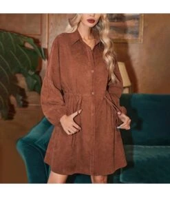Drawstring Commuter Button Down Lapel Long Sleeve Corduroy Dress Jacket Wholesale Dresses SDV463571 -OTIS Clothing Shop 12c48657 785b 485d 8729 d70601b23c81 26a510bca2642f62d85166938c833a03
