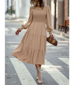 Casual High Waist Swing Midi Dress Long Sleeve Solid Color Wholesale Dresses SDN562290 -OTIS Clothing Shop 1510c391 a209 408a a148 9952cc8d298c 963e771156380cdbde0f81b9a8ca7bc9