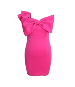 Sexy Single Shoulder Bow Backless Slim Package Hip Dress Wholesale Dresses V5923050600017 -OTIS Clothing Shop 17474661601 433451549