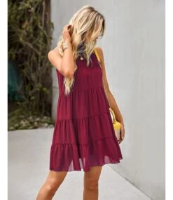 Sexy Lace-Up Tank Top Dress Sleeveless Crew Neck Solid Color Casual A-Line Tiered Wholesale Dresses SDN560684 -OTIS Clothing Shop 175679ee 9167 4a3b 96fd 1d2300177bb4 b6586991fdfc27f2d5e0935ecee3f856