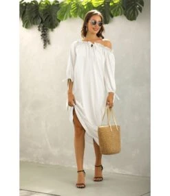 Solid Color Off Shoulder Lantern Sleeve Ruffles Loose Dress Casual Wholesale Maxi Dresses SDN532794 -OTIS Clothing Shop 18d88a2d b3de 4edd 8f7c 4677d024cc34 9282b6fd79ade0e65e3c37376f36102e