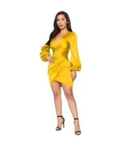 Satin Sexy Deep V Asymmetric Mini Dress Long Sleeve Solid Color Bodycon Wholesale Dresses SDN562361 -OTIS Clothing Shop 19e01f47 5ca2 4ebd 80fa 07931ea11369 d4a0755262ce940b252a57922bc749f5
