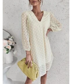 Sexy V Neck Flocking Mini Dress Solid Color Loose Long Sleeve Wholesale Dresses SDN560852 -OTIS Clothing Shop 1dc190af 833f 4a2c 8530 0c6b77c2e4ef 031dabc606e1db56a3fe7958ea07409b