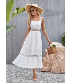 Solid Color Hollow Lace Stitching Vacation Square Neck Sleeveless Dress Wholesale Dresses SDN539940 -OTIS Clothing Shop 1fcbb7eb 4a9d 4dfc b7a8 c084abe68414 9fceaee69b243e31cfdeb729a981c263