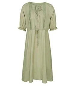 Lace Insert Tie-neck Ruffled Dress -OTIS Clothing Shop 201218966 3