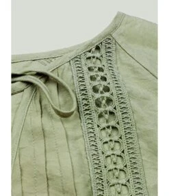 Lace Insert Tie-neck Ruffled Dress -OTIS Clothing Shop 201218966 5