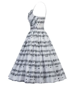 Sweetheart Collar Musical Note Print Cami Dress -OTIS Clothing Shop 201228602 1