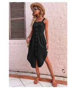 Fashion Sling Irregular Dress Solid Color Slim Wholesale Dresses SDN561349 -OTIS Clothing Shop 20220721115211308