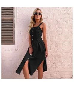 Fashion Sling Irregular Dress Solid Color Slim Wholesale Dresses SDN561349 -OTIS Clothing Shop 20220721115211670
