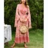 V-Neck Tie-Up Flared Sleeve Boho Slit Maxi Dress Wholesale Bohemian Dress For Women SDN536216 -OTIS Clothing Shop 20220803021910562 1