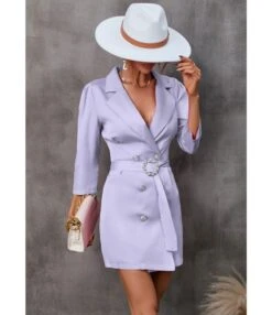 Fashion Solid Color 3/4 Sleeve Slim Blazer Dress Wholesale Dresses SDN536697 -OTIS Clothing Shop 20220902023137816 1