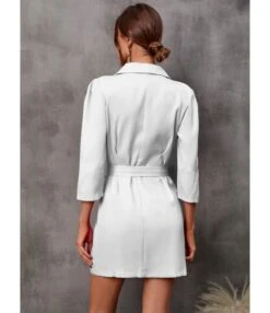 Fashion Solid Color 3/4 Sleeve Slim Blazer Dress Wholesale Dresses SDN536697 -OTIS Clothing Shop 20220902023139388