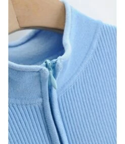 Half Zipper Rib-knit Tank Dress -OTIS Clothing Shop 210127224 8