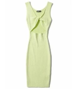 Reversible Knotted Rib-knit Tank Dress Cheap Wholesale Womens Clothing Dresses -OTIS Clothing Shop 210302838 4