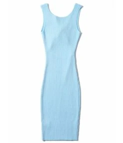 Reversible Knotted Rib-knit Tank Dress Cheap Wholesale Womens Clothing Dresses -OTIS Clothing Shop 210302838 7