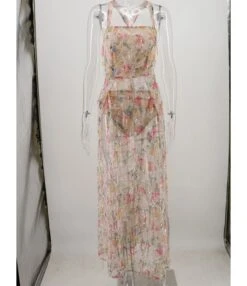 Fringed Sequin Split Thigh Cami Maxi Dress 210519104 -OTIS Clothing Shop 210519104 3