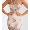Halter Hollow Open Back Crisscoss Lace-up Sequin Dress 210519811 -OTIS Clothing Shop 210519811 1 1
