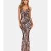 Sequin Contrast Suspender Evening Maxi Dress -OTIS Clothing Shop 210519972 1 1
