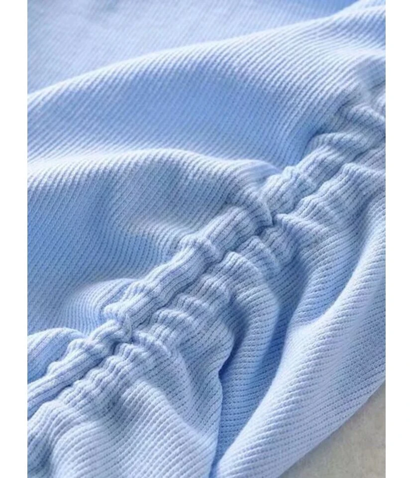 Solid Color Smock Lace-up Short Sleeve Bodycon Dress 210601979 8 Solid Color Smock Lace-up Short Sleeve Bodycon Dress 210601979 - Image 6