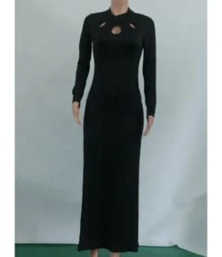 Elegant Hollow Skinny Party Long Maxi Dress 210727755 -OTIS Clothing Shop 210727755 3