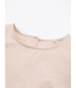 Puff Sleeve Round Neck Solid Loose Dress 210728917 -OTIS Clothing Shop 210728917 7