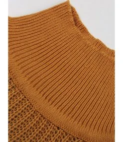 Mock Neck Colorblock Stitching Sweater Dress Without Belt 210730867 -OTIS Clothing Shop 210730867 3