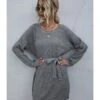 Short Sweater Dress Loose Tie Up Casual 210803431 -OTIS Clothing Shop 210803431 1