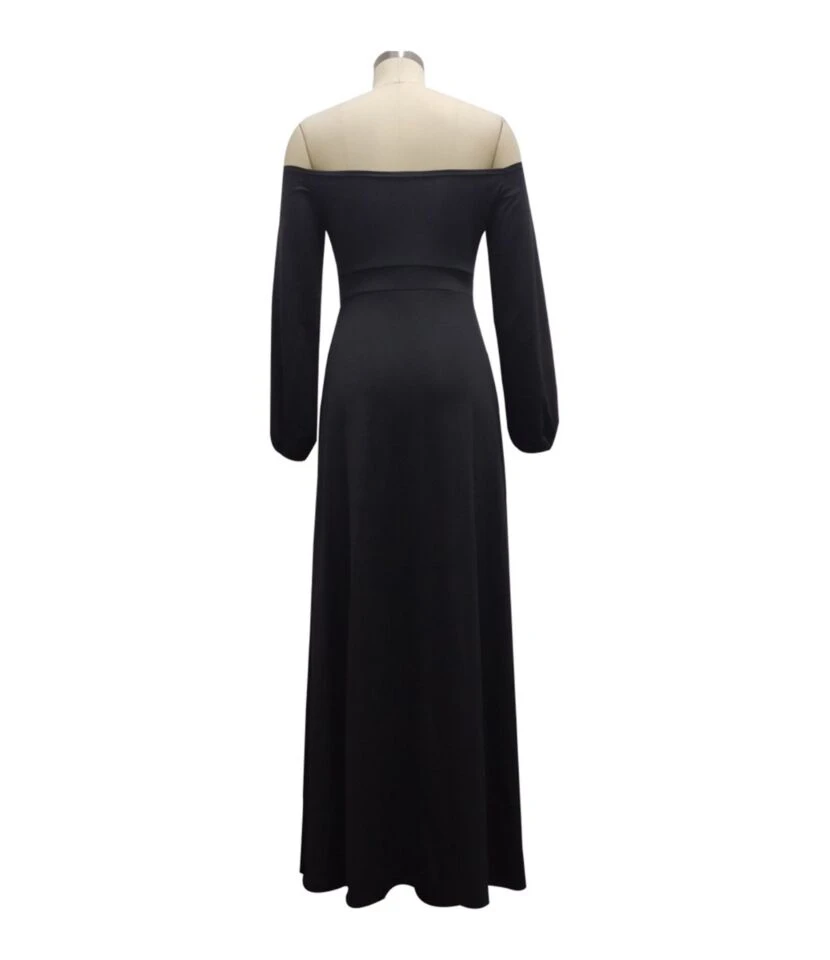 Sexy Off Shoulder Chest Wrap Hollow Thigh Split Maxi-dress 210810108 13 Sexy Off Shoulder Chest Wrap Hollow Thigh Split Maxi-dress 210810108 - Image 11