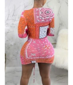 Deep V-neck Flare Cuff Sexy Bodycon Strappy Dress 210810163 -OTIS Clothing Shop 210810163 3