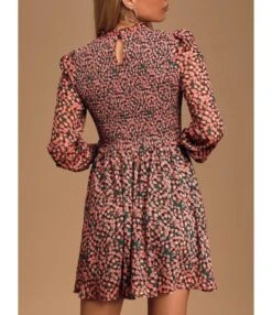 Long Sleeve Floral Ruffle Pleated Midi Dress Wholesale Women's Clothing Wholesale Dresses 210820398 -OTIS Clothing Shop 210820398 3