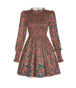 Long Sleeve Floral Ruffle Pleated Midi Dress Wholesale Women's Clothing Wholesale Dresses 210820398 -OTIS Clothing Shop 210820398 5
