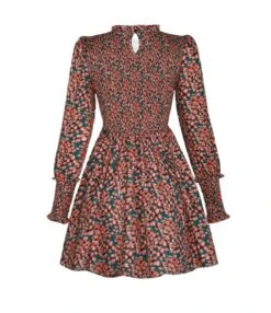 Long Sleeve Floral Ruffle Pleated Midi Dress Wholesale Women's Clothing Wholesale Dresses 210820398 -OTIS Clothing Shop 210820398 6