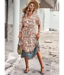 Boho Print Short Sleeve High Waist A-Line Bohemian Dress Wholesale Dresses SDN539503 -OTIS Clothing Shop 2112adb2 f1ef 41ea b696 3a55116a6558 a5f874e56d087853c01222a34107029d