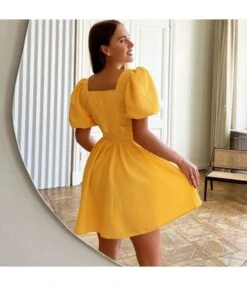 Fashion Square Neck Bubble Sleeve High Waist A-Line Mini Dress Wholesale Dresses SDN562842 -OTIS Clothing Shop 24172644 76e2 42c9 8bf8 d5d9eb1e9aab 10106943cf2ad7244fb3b7f6f3b4a4e2