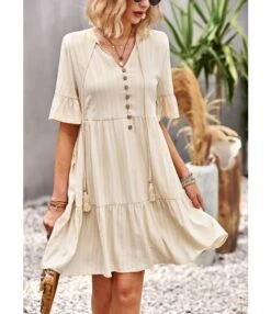 Short Sleeve Casual Solid Color Loose Swing Ruffled Dress Wholesale Dresses SDN539518 -OTIS Clothing Shop 2b38b92f d508 42a0 adbb 7b90d26fbc24 9390b67dfb55374700ff24a5abfb1a53