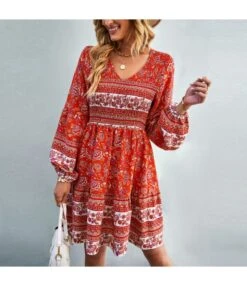 Casual V Neck Print A-Line Dresses Long Sleeve Wholesale Bohemian Dress For Women SDN562270 -OTIS Clothing Shop 2fda8ded 5344 49fc 99bf f66e510ff326 c2e5e4808072b579df78b95f3f8364b4