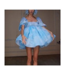 Tie Dye Print Square Neck Puffy Skirt Princess Dress Vintage White Wedding Puff Sleeve Wholesale Dresses SD204356 -OTIS Clothing Shop 31c3d989 81ff 4c3e 94f4 3541e7a61214 8581bd6bbe980b65f81b38aa54700ce7