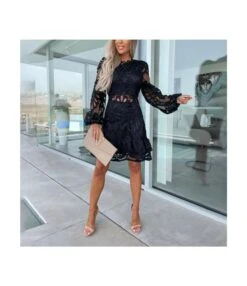 Perspective Wooden Ears Fashion Hollow Back Zipper Dress Wholesale Dresses N46223032800112 -OTIS Clothing Shop 332e4ceaef5c40018c53afd30117fbfb 4